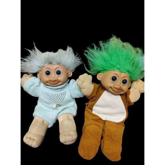 Bundle of 2 Vintage Troll dolls - Picture 1 of 7